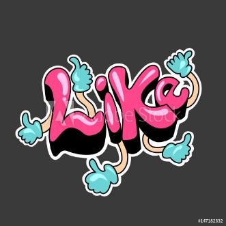 Picture of Like in Graffiti style painting vector 